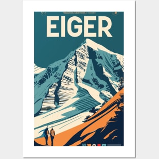 A Vintage Travel Art of Eiger - Switzerland Posters and Art